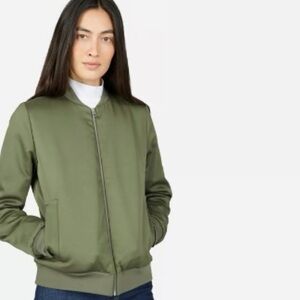 EVERLANE Women's Olive Green Bomber Jacket | Minor Flaws Size Large
